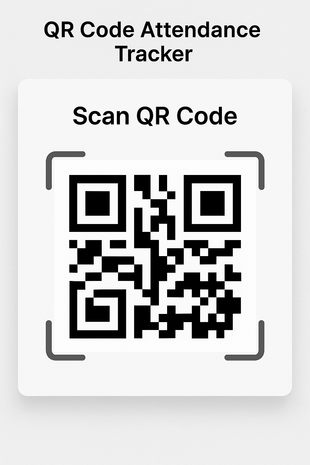 QR Code Attendance Tracker Dashboard Screenshot